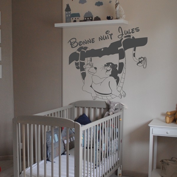 Voorbeeld van de muur stickers: Bonne nuit - Jungle Book